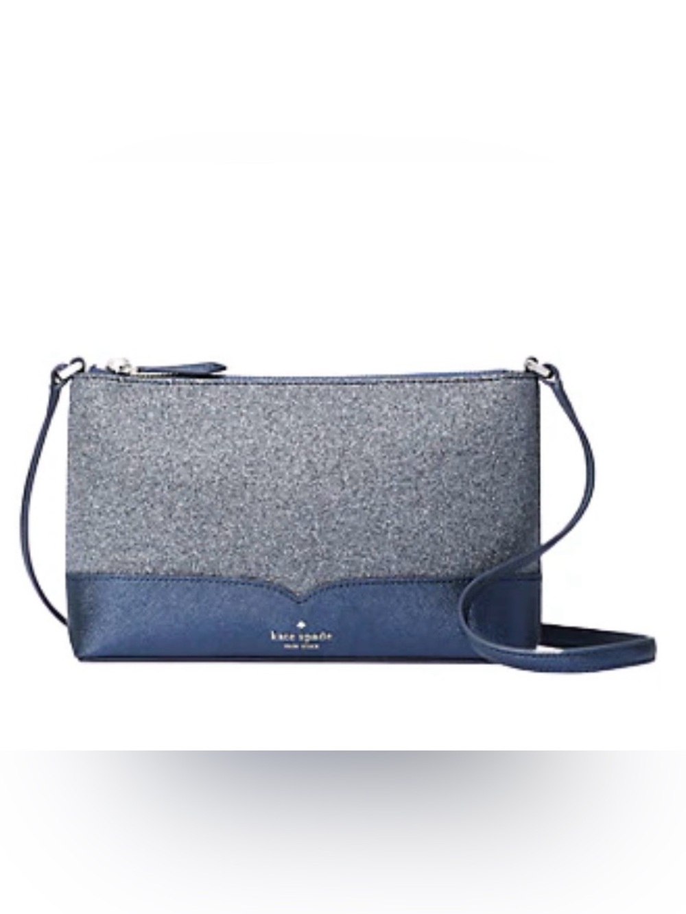 Kate Spade Lola Glitter Crossbody Bag – Dusty Navy | NWT
